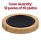 Black with Gold Marble Rim Disposable Plastic Appetizer/Salad Plates - 7.5" (120 Plates)
